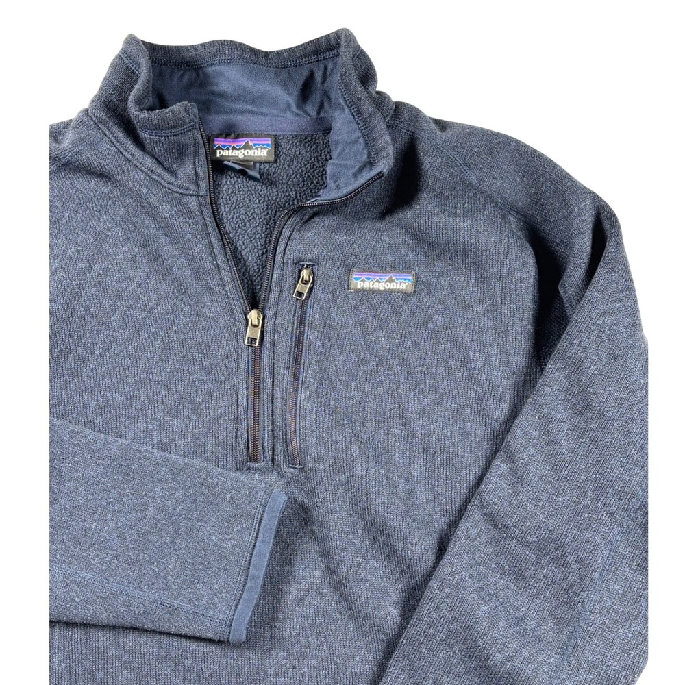 Patagonia Better Sweater 1/4 Zip Fleece Pullover Navy Blue Womens Large